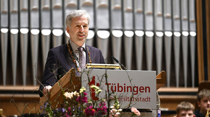 Boris Palmer beim Neujahrsempfang der Stadt Tübingen