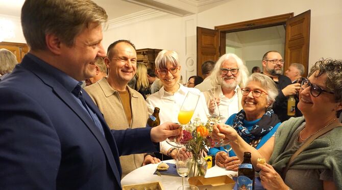 Neujahrsempfang, Empfang, Bürgermeister, Bürger, Redner, Politik, Zukunft Bürgermeister Andreas Schmidt mischte sich beim Neujahrsempfang zum Austausch unter die Gäste.