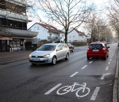 Zu viel Verkehr: Der Antrag der Linken, die Breitestraße zu einer Fahrradstraße zu machen, wurde abgelehnt.  FOTOS: FÖRDER