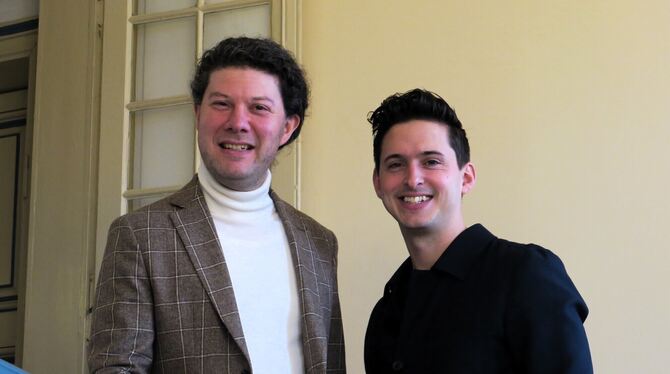 lucas reuter johannes ernst ludwigsburger schlossfestspiele neue leitung programmvorstellung foto akr Der neue künstlerische und der neue kaufmännische Leiter: Lucas Reuter (links) und Johannes Ernst im Palais Grävenitz, dem Sitz