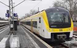 Diesmal klappt der Übergang: Ein Regionalzug aus Stuttgart kommt im Bahnhof Metzingen an (links), ein anderer Zug wartet auf Fah