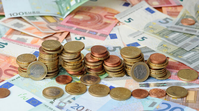 KINA, knz007, Bargeld, steuer, münzen, vermögen, sparen, steuereinnahmen, Politik Trotz schwieriger Wirtschaftslage hofft die Gemeinde Walddorfhäslach immernoch auf ein kleines Plus im Ergebnishaushalt.