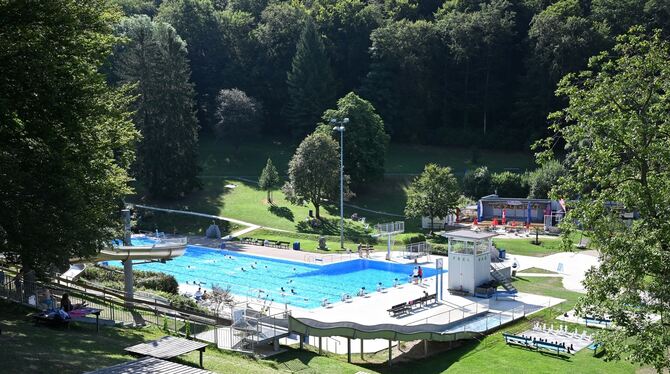 Freiabd, Waldfreibad, Eningen, Schwimmen, Jahresabschluss Anfang Mai öffnet das Eninger Waldfreibad.