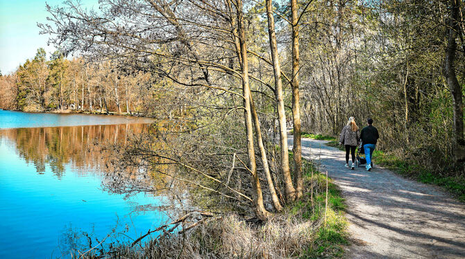 Der Wasserspiegel des Bärensees steigt langsam wieder. FOTO: LG/IAONNONE Der Wasserspiegel des Bärensees steigt langsam wieder. FOTO: LG/IAONNONE