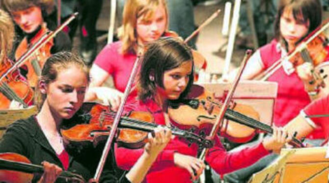 Sorgten für romantischen Hörgenuss: der Nachwuchs der Jungen Sinfonie.
FOTO: JOBA