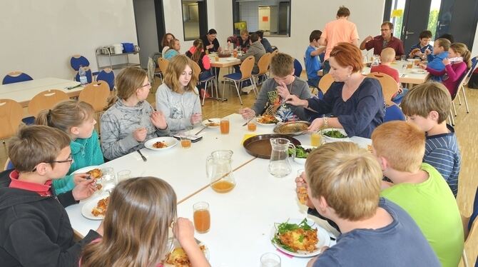 Manche Voraussetzungen für den Betrieb der Gemeinschaftsschule sind an der Brühlschule schon erfüllt: Es gibt eine Mensa, die dr