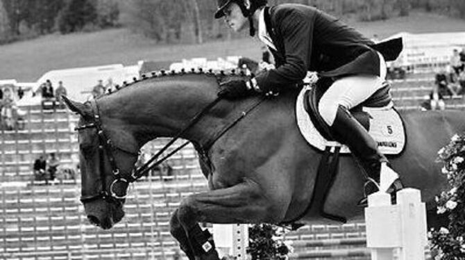 Hochmotiviert für die Hallen-Geländeprüfung in Stuttgart: Vielseitigkeits-Weltmeister Frank Ostholt, hier in Marbach.
FOTO: REIS