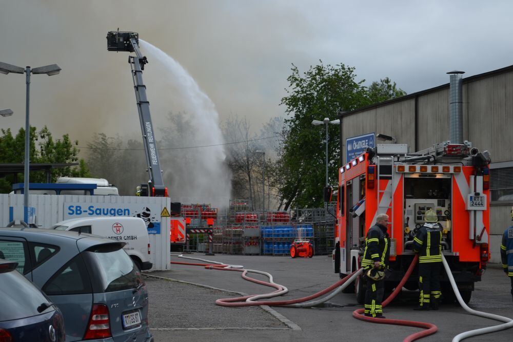 Großbrand in Reutlinger Schreinerei