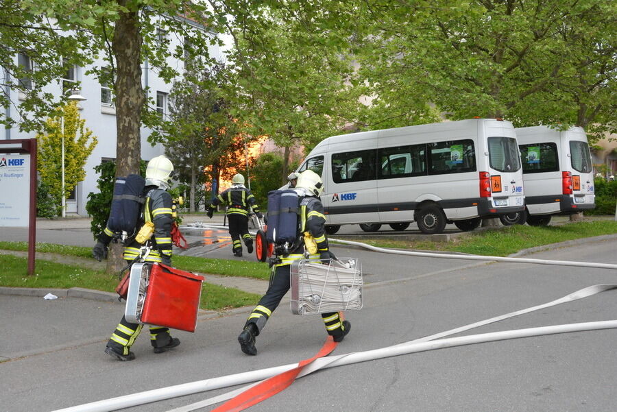 Großbrand in Reutlinger Schreinerei