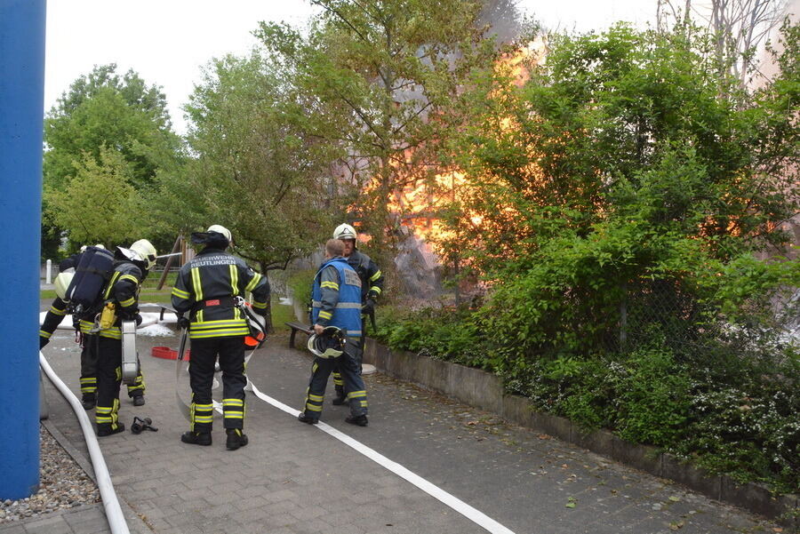 Großbrand in Reutlinger Schreinerei