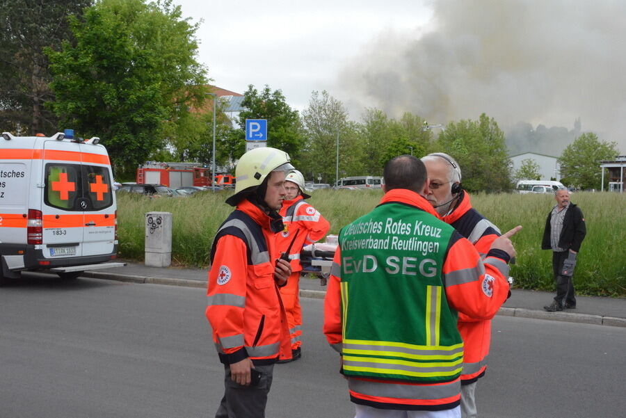 Großbrand in Reutlinger Schreinerei