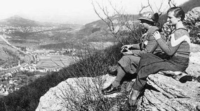 Blick ins Echaztal Richtung Achalm; Fotografie aus den 1930er Jahren. FOTO: PR