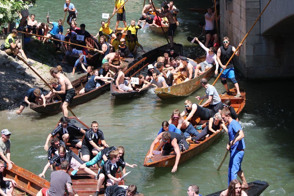 Stocherkahnrennen Tübingen 2015