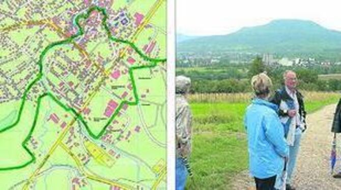 Die Jungviehweide (links unten) und der Bergfriedhof (rechts oben) sind Wendepunkte der Tour. Kartenquelle: Stark Verlag Holzmad