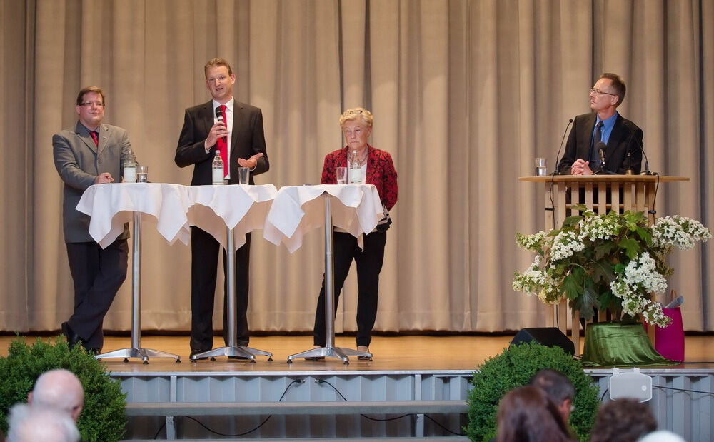 Podium zur Eninger Bürgermeisterwahl 2015