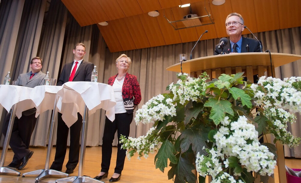 Podium zur Eninger Bürgermeisterwahl 2015