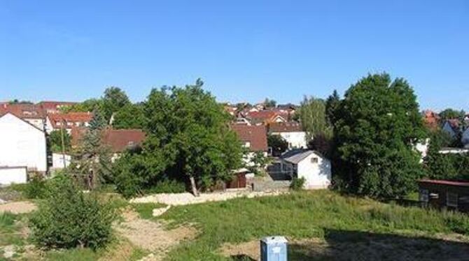 Rund um die Regenrückhaltemulde an der Rebengartenstraße soll ein landschaftsnah gestalteter Kinderspielplatz mit Matschpumpe un