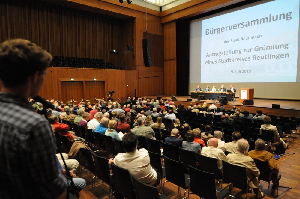 Bürgerversammlung zur Stadtkreisgründung Reutlingen