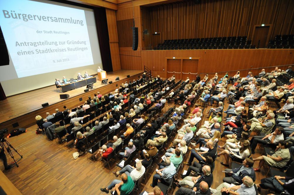 Bürgerversammlung zur Stadtkreisgründung Reutlingen