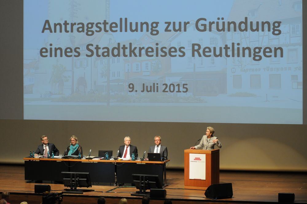 Bürgerversammlung zur Stadtkreisgründung Reutlingen