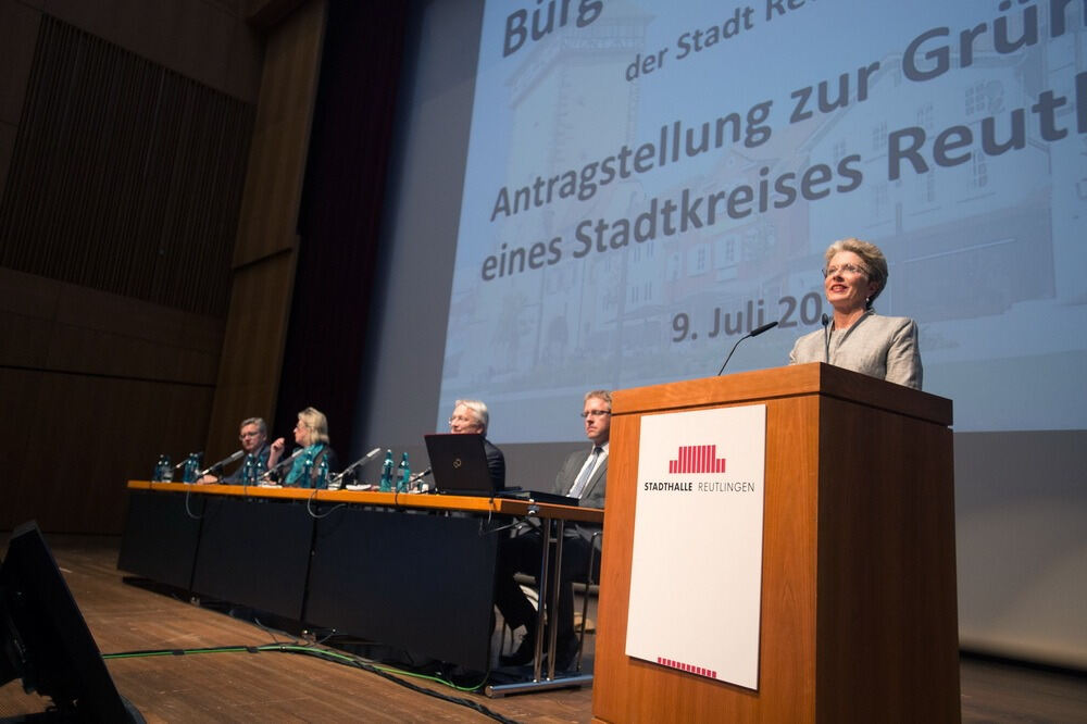 Bürgerversammlung zur Stadtkreisgründung Reutlingen 09.07.2015