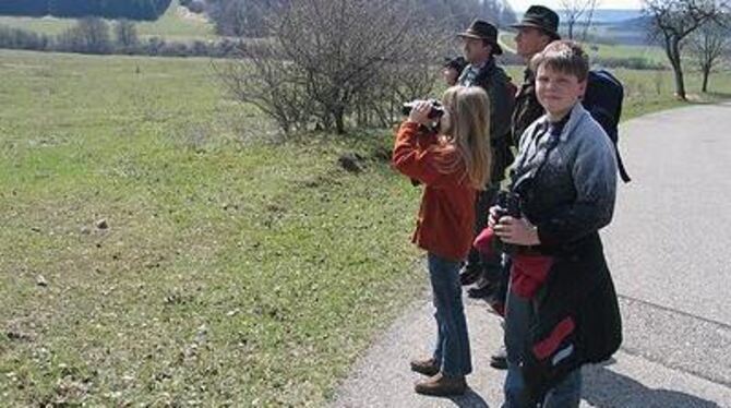 Landschaft lesen: interessierte Besucher im Münsinger Hardt. FOTO: GENTILE