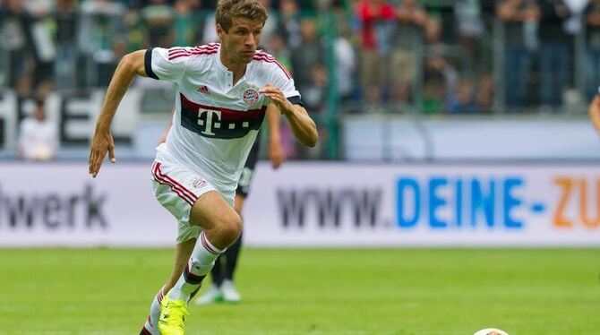 ManUnited soll an Bayern-Stürmer Thomas Müller interessiert sein. Foto: Guido Kirchner