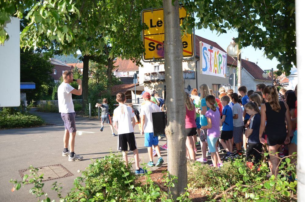 Spendenlauf Friedrich-Schiller-Gymnasium Pfullingen Juli 2015