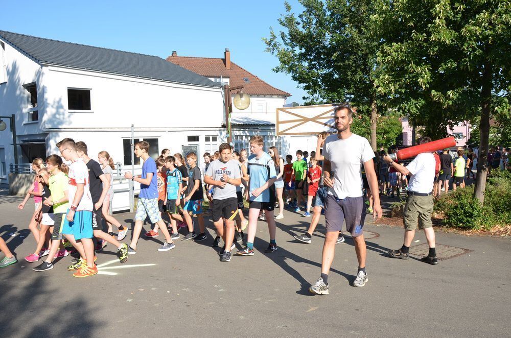 Spendenlauf Friedrich-Schiller-Gymnasium Pfullingen Juli 2015