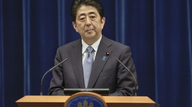 Japans rechtskonservativer Ministerpräsident Shinzo Abe. Foto: Kimimasa Mayama