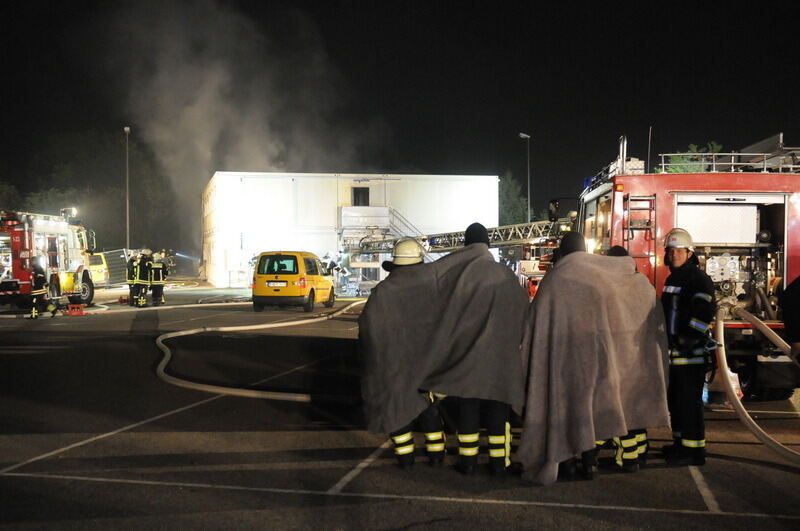 Flüchtlingsheim in Rottenburg in Brand