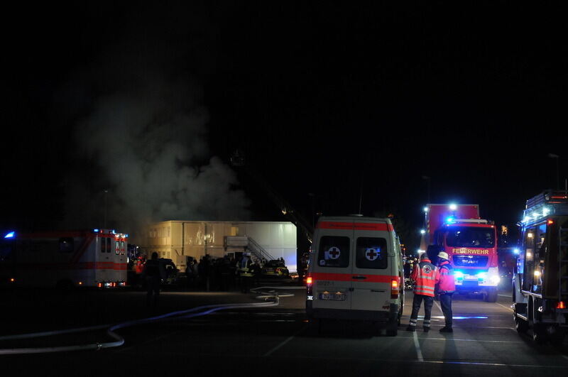 Flüchtlingsheim in Rottenburg in Brand