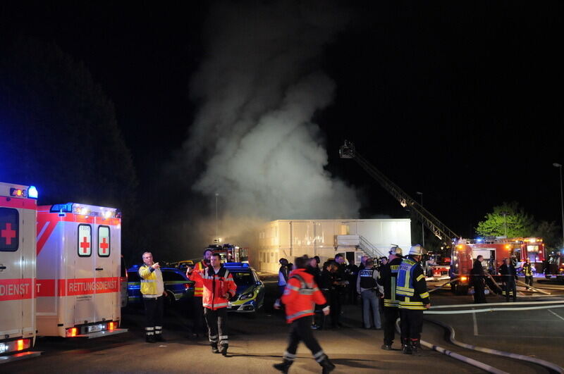 Flüchtlingsheim in Rottenburg in Brand