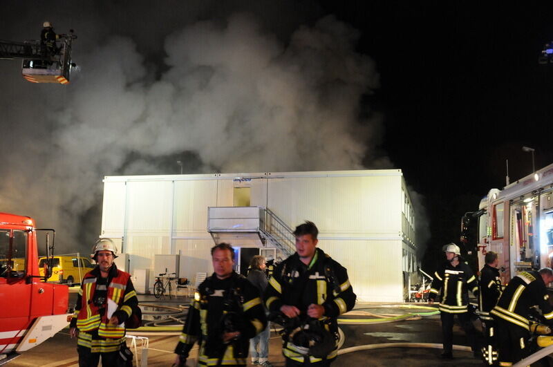 Flüchtlingsheim in Rottenburg in Brand