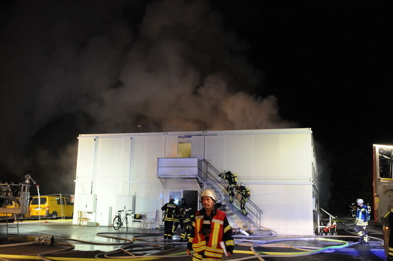 Flüchtlingsheim in Rottenburg in Brand