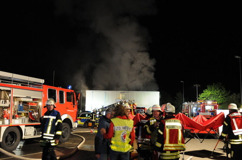 Flüchtlingsheim in Rottenburg in Brand