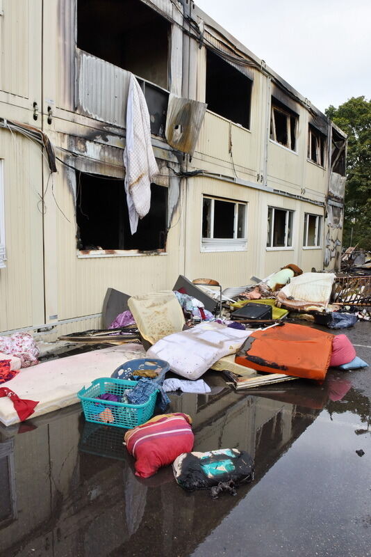 Flüchtlingsheim in Rottenburg in Flammen