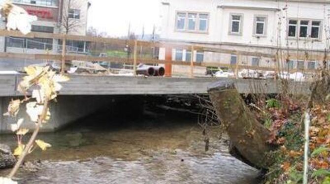 Nur aus dieser Perspektive ist die Brücke in der Klosterstraße als Brücke zu erkennen. GEA-FOTO: SAUTTER