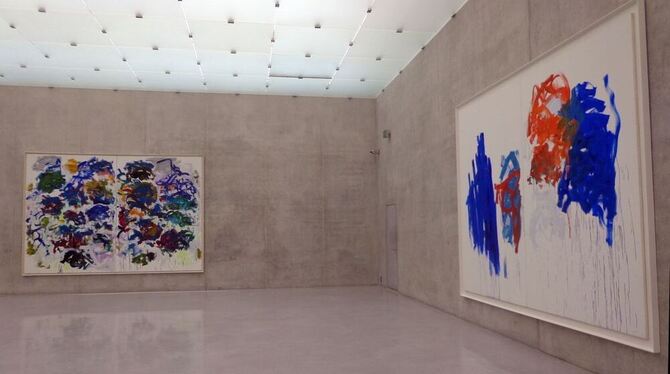 Werke von Joan Mitchell im Kunsthaus Bregenz. Das Bild rechts ist das letzte Werk der Künstlerin vor ihrem Tod. FOTO: KUNZE