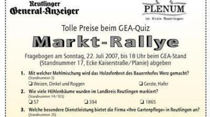 Wer bei der Markt-Rallye mitmachen will, lädt sich  diesen Coupon herunter - oder holt ihn sich morgen am Stand des Reutlinger G