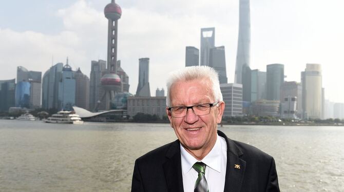 Baden-Württembergs Regierungschef Winfried Kretschmann in China.