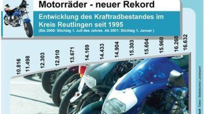 Motorräder sind vor allem bei Älteren als Zweitfahrzeug beliebt