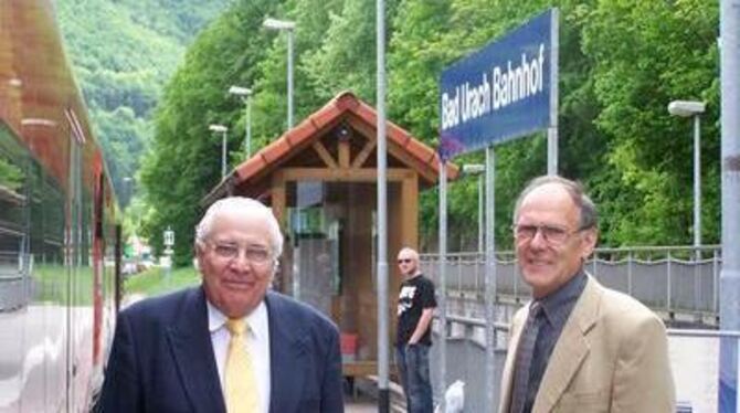 Wieder im Aufsichtsrat der Enag: Roland Hartl und Friedrich Handel, zwei Wegbereiter der Ermstalbahn, die schon für die Schiene