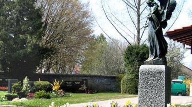 Tulpen in allen Farben schmücken schon jetzt, zwei Wochen vor Beginn der kleinen Gartenschau, Friedhof und Grünanlagen in Gönnin