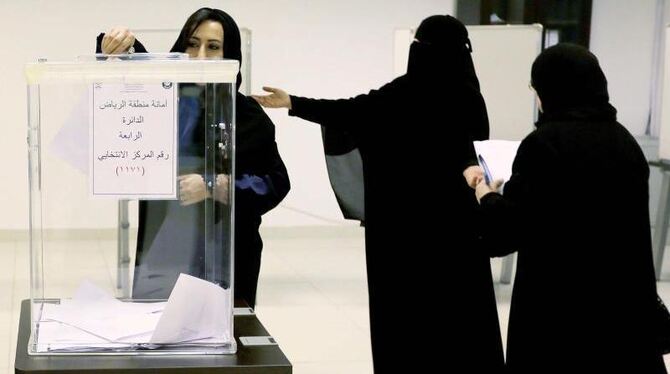 Zum ersten Mal durften Frauen in Saudi-Arabien an einer Wahl teilnehmen. Foto: Ahmed Yosri