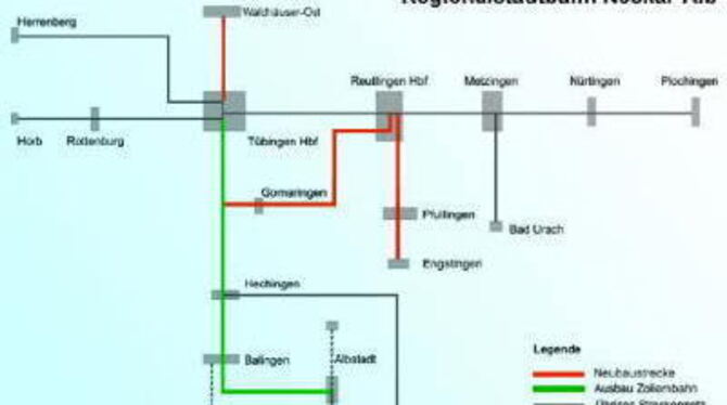 Der aktuelle Planungsstand: Drei Neubaustrecken und der Ausbau der Zollernbahn sollen Vorhandenes verbinden und so ein attraktiv