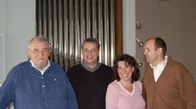 Erwarten viel vom Gemeindeforum: die Pfarrer (von links) Wolfgang Heutjer, Joachim Rieger, Frauke Dietz, Uwe Braun-Dietz.  FOTO: