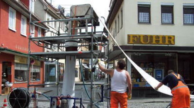 Vorletzte Station der Kanalsanierungsarbeiten in der Innenstadt: die Kanzleistraße. FOTO: STEFAK