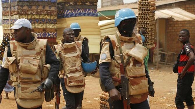 UN-Friedenswächter in der Hauptstadt Bangui. Foto: Jerome Delay