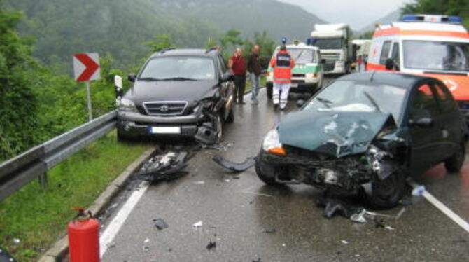 Ordentlich gekracht hat es heute auf der Ulmer Steige. FOTO: PD